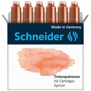 Schneider Pastell Tintenpatronen für Füller apricot 6 St. von Schneider