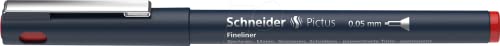 Schneider Pictus Fineliner Stift, 0,05 mm Linienbreite, Rot von Schneider