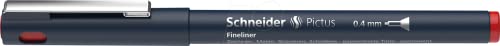 Schneider Pictus Fineliner Stift, 0,4 mm Linienbreite, Rot von Schneider