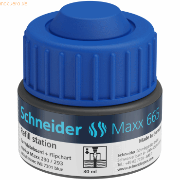 Schneider Refillstation Maxx 665 für 290/293 30ml blau Schneider Refillstation Maxx 665 für 290/293 30ml blau von Schneider