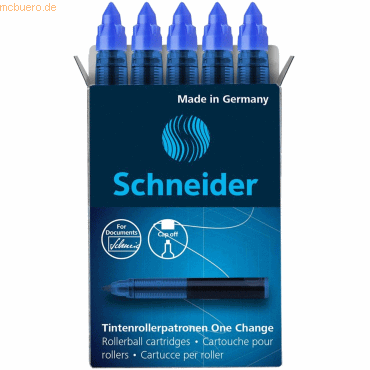 Schneider Rollerpatrone One Change 0,6mm blau VE=5 Stück von Schneider