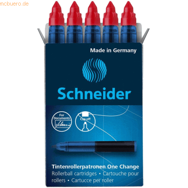 Schneider Rollerpatrone One Change 0,6mm rot VE=5 Stück von Schneider