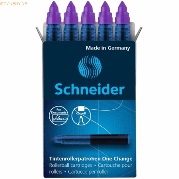 Schneider Rollerpatrone One Change 0,6mm violett VE=5 Stück von Schneider