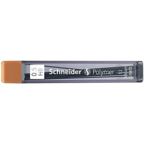 Schneider Schreibgeräte Feinmine Hi-Polymer, 0,5 mm, HB, schwarz, 12 Stück, 158114 von Schneider