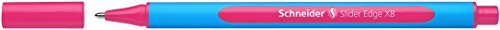 Schneider Schreibgeräte Kugelschreiber Slider Edge, Kappenmodell, XB, Pink, Schaftfarbe: Cyan-Pink, blau, rosa von Schneider