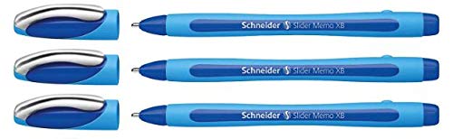 SCHNEIDER Slider Memo XB Kugelschreiber, 3 Stück, Blau SCHNEIDER Slider Memo XB Kugelschreiber, 3 Stück, Blau von SCHNEIDER