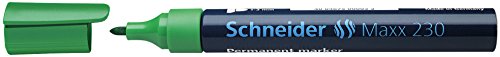 Schneider Schreibgeräte Permanentmarker Maxx 230, nachfüllbar, 1-3 mm, grün von Schneider