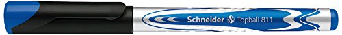 schneider Schreibgeräte Tintenroller Topball 811, blau, Mine auswechselbar, 1 Stück (1er Pack), 8113 von schneider
