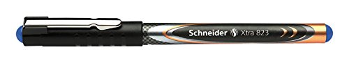 Schneider Schreibgeräte Tintenroller Xtra 823, Konusspitze aus Edelstahl, 0,3, blau, Carbon-Optik von Schneider