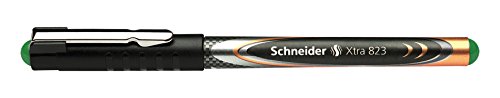 Schneider Schreibgeräte Tintenroller Xtra 823, Konusspitze aus Edelstahl, 0,3, grün, Carbon-Optik von Schneider