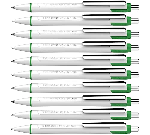Schneider Slider Xite Kugelschreiber (Schreibfarbe: grün, Strichstärke XB, dokumentenechte Mine) 10 Stück grün von Schneider