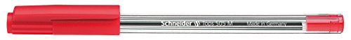 Schneider TOP 505 Kugelschreiber mit M-Kappe, rot, Schaftfarbe: transparent von Schneider