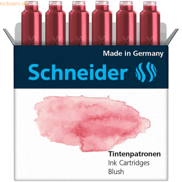 Schneider Tintenpatrone Standard Pastell Blush VE=6 Stück von Schneider