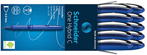 Schneider One Hybrid C Tintenroller mit Flüssigtinte, nicht einziehbar, Strichstärke 3 mm, Blau, 10 Stück Schneider One Hybrid C Tintenroller mit Flüssigtinte, nicht einziehbar, Strichstärke 3 mm, Blau, 10 Stück von Schneider