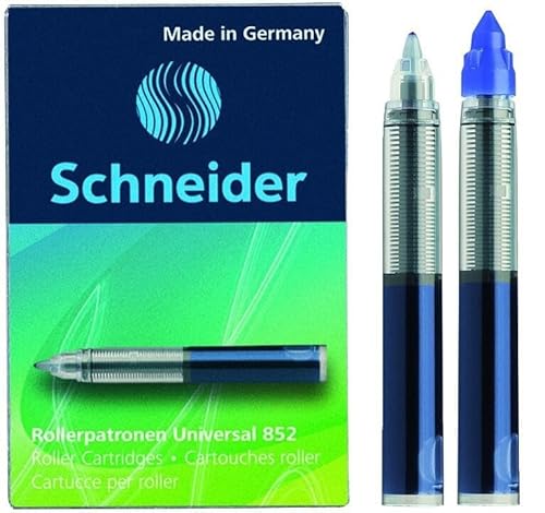 Schneider Universal Rollerpatrone 852 (185203, Strichbreite M, löschbar, 5-er Schachtel) Königsblau von Schneider