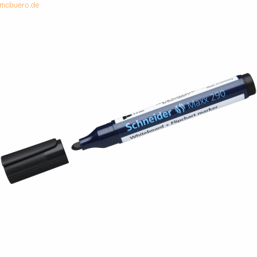 10 x Schneider Whiteboard- und Flipchartmarker 290 schwarz von Schneider