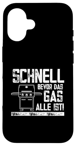 Schnell Gas Grillen Vatertag Spruch Für Männer Humor Papa Hülle für iPhone 16 von Schnell Gas Grillen Vatertag Geschenk Papa