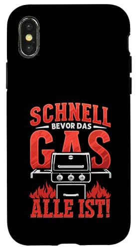Schnell Gas Grillen Vatertag Spruch Für Männer Humor Papa Hülle für iPhone X/XS von Schnell Gas Grillen Vatertag Geschenk Papa