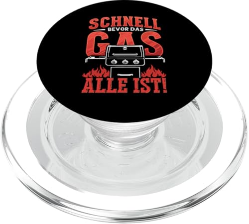 Schnell Gas Grillen Vatertag Spruch Für Männer Humor Papa PopSockets PopGrip für MagSafe von Schnell Gas Grillen Vatertag Geschenk Papa