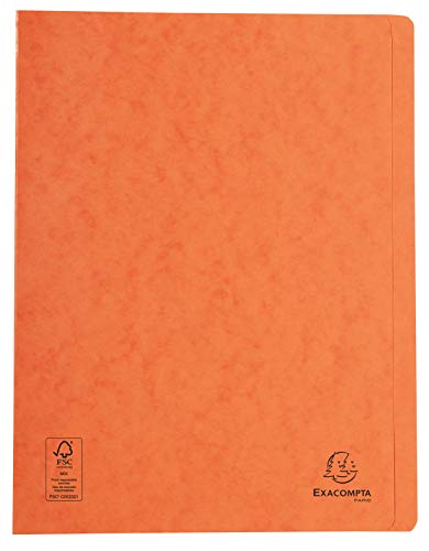 Exacompta 38994E Schnellhefter (Heftmechanik, Manila-Karton, 265g, DIN A4) 1 Stück orange von Schnellhefter