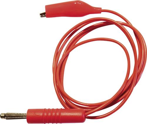 Schnepp 139769 Messleitung [4 mm-Stecker - Abgreifklemmen] 1.00m Rot 1St. von Schnepp