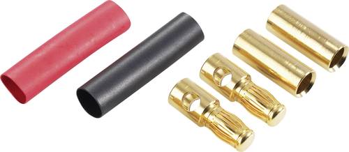 Schnepp DS 5,3 Büschelstecker Stecker, gerade, Buchse, gerade Stift-Ø: 5.3mm Rot, Schwarz 1St. von Schnepp