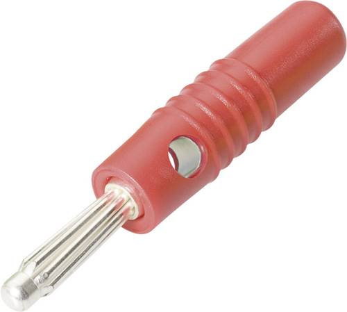 Schnepp S 4004L Büschelstecker Stecker, gerade Stift-Ø: 4mm Rot von Schnepp