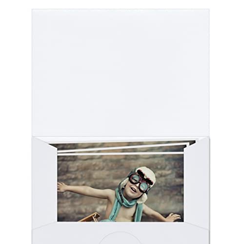 Schoeller & Stanzwerk© - 100 Stück Bildmappe/Fotomappe für 15x20 cm Fotos - weiß matt - Kwick von Schoeller & Stanzwerk