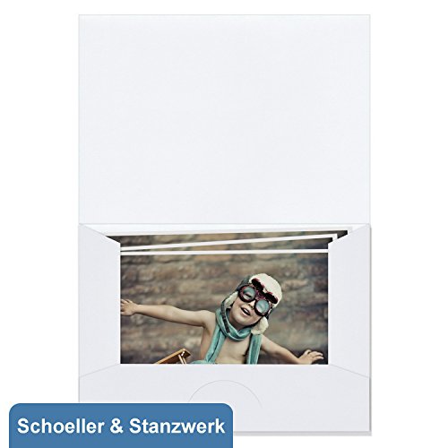 Schoeller & Stanzwerk© - 100 Stück Bildmappen/Fotomappen für 13x18 cm Fotos - weiß matt - Kwick von Schoeller & Stanzwerk
