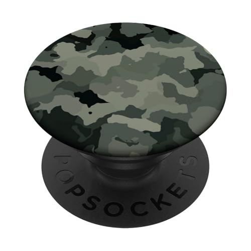 Camouflage Militär Tarnung Grün Schwarz Tarnfarbe camo army PopSockets mit austauschbarem PopGrip von Schöner Fingerhalter cool am Handy Jungs & Mädchen