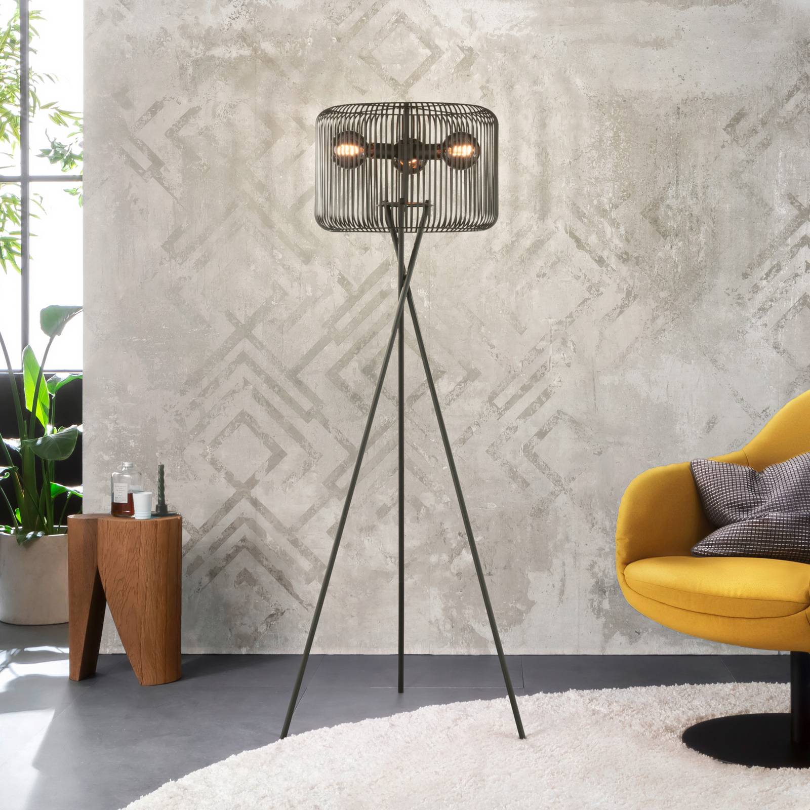 Schöner Wohnen Cage Stehlampe Käfigschirm Dreibein Schöner Wohnen Cage Stehlampe Käfigschirm Dreibein von Schöner Wohnen