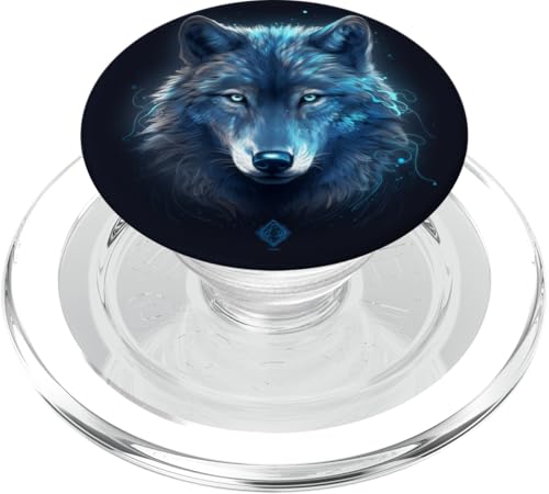 Wunderschönes Wolf Design für PopSockets PopGrip für MagSafe von Schönes Wolf porträt Design