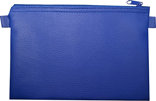 Banktasche aus Kunstleder, Farbe: blau Dokumententasche Etui Geldscheintasche von School-MaxX