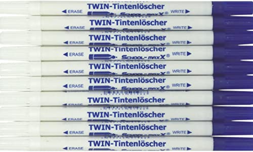 School-MaxX Tintenlöscher Twin mit Überschreibspitze, zum löschen und überschreiben von handelsüblicher Tinte (10) von School-MaxX