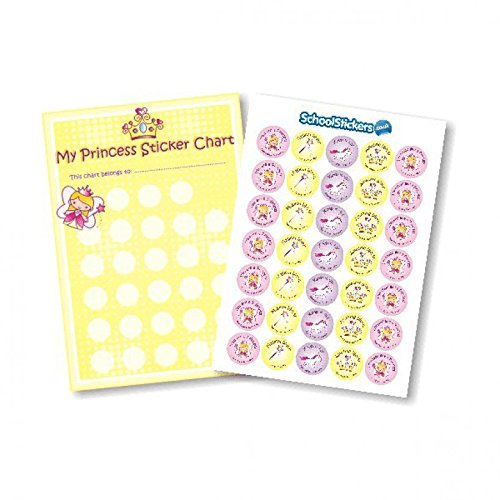 School Stickers A3 Princess-Belohnungstafel mit Aufklebern von School Stickers
