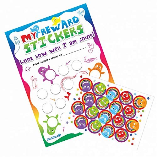 School Stickers A3 Regenbogen-Belohnungstafel mit Aufklebern von School Stickers