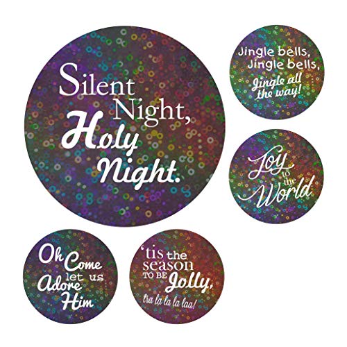 School Stickers Glitzernde Weihnachts-Hymn-Aufkleber. von School Stickers