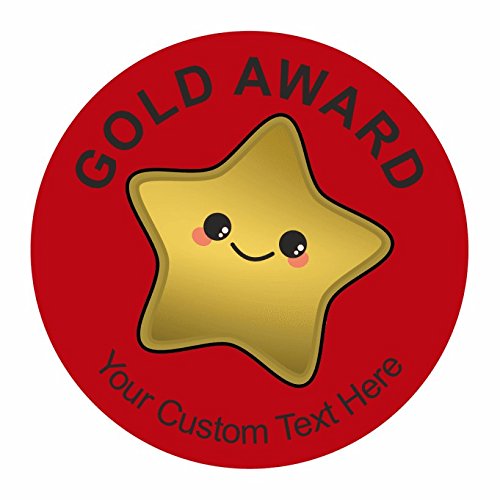 School Stickers Metallic-Gold-Stern-Aufkleber von School Stickers