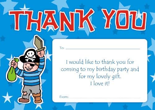 School Stickers Piraten-Dankeskarten von School Stickers