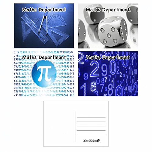 School Stickers Postkarten für Mathematikschule, blanko, Rückseite für Lehrer, Eltern und Schulen von School Stickers