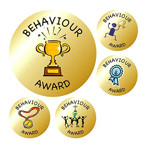 School Stickers Verhaltensbelohnungsaufkleber für Lehrer, metallisches Gold von School Stickers