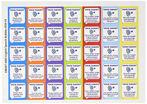 School Stickers Zielscheiben-Aufkleber mit englischer Sprache. von School Stickers