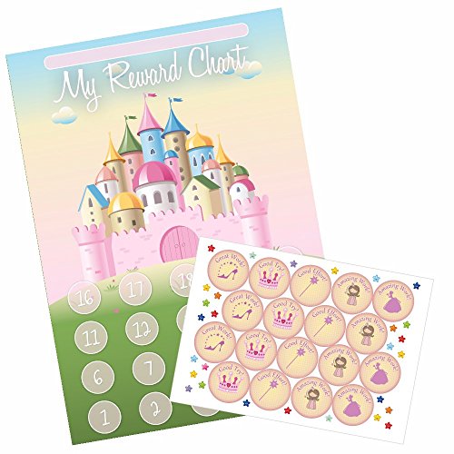 Schulaufkleber A3 Prinzessinnenschloss Belohnungstafel und passende Aufkleber Bumper Pack von School Stickers