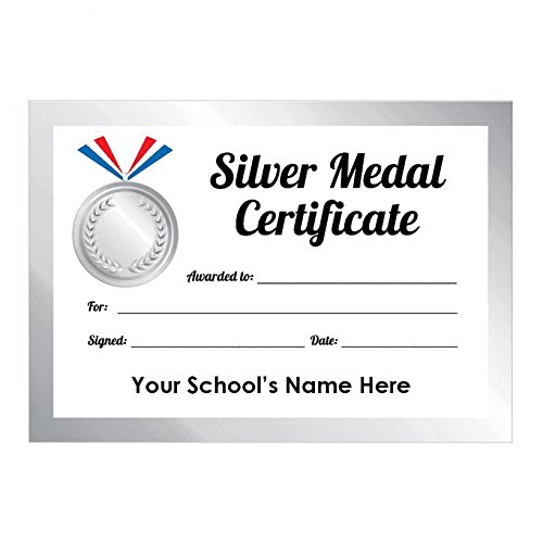 Schulaufkleber A5 Sport Day Silbermedaille Urkunden von School Stickers