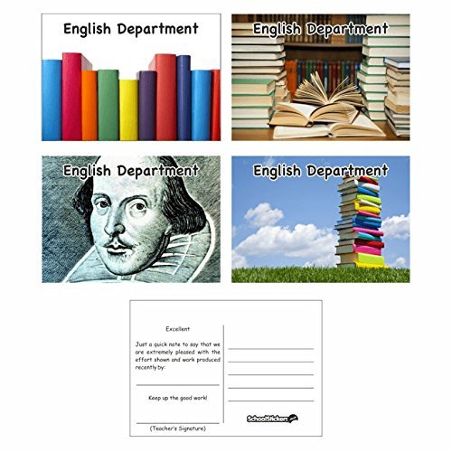 Schulaufkleber englische Schule Postkarten – Ausgezeichnete Mühe – Bumper Pack für Lehrer, Eltern und Schulen von School Stickers