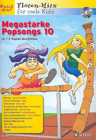 Flöten Hits für coole Kids: Megastarke Popsongs Band 10 inkl. CD, 12 Hist für 1-2 Blockflöten [Musiknoten] Uwe Bye Ed. von Schott Music