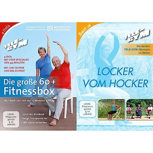 TELE-GYM Die große 60+ Fitnessbox [4 DVDs] & TELE-GYM Locker vom Hocker von SchrderMedia