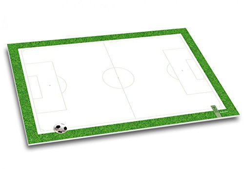 Bolzplatz - Schreibtischunterlage Schreibunterlage Fußball-Motiv Spielfeld weiß grün Papier Malunterlage DIN A3 40 Blatt von Schreibgefühl