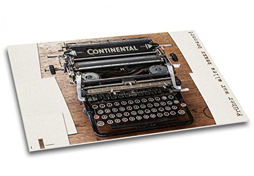 Früher war alles besser - XL Schreibtischunterlage Schreibunterlage Vintage Schreibmaschine braun beige Papier 65 x 48 cm groß 40 Blatt von Schreibgefühl