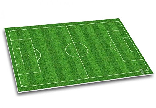 Rasenplatz - Schreibtischunterlage Motiv Fußball Fußballplatz grün Junge Kind Malunterlage Papier DIN A2 40 Blatt von Schreibgefühl